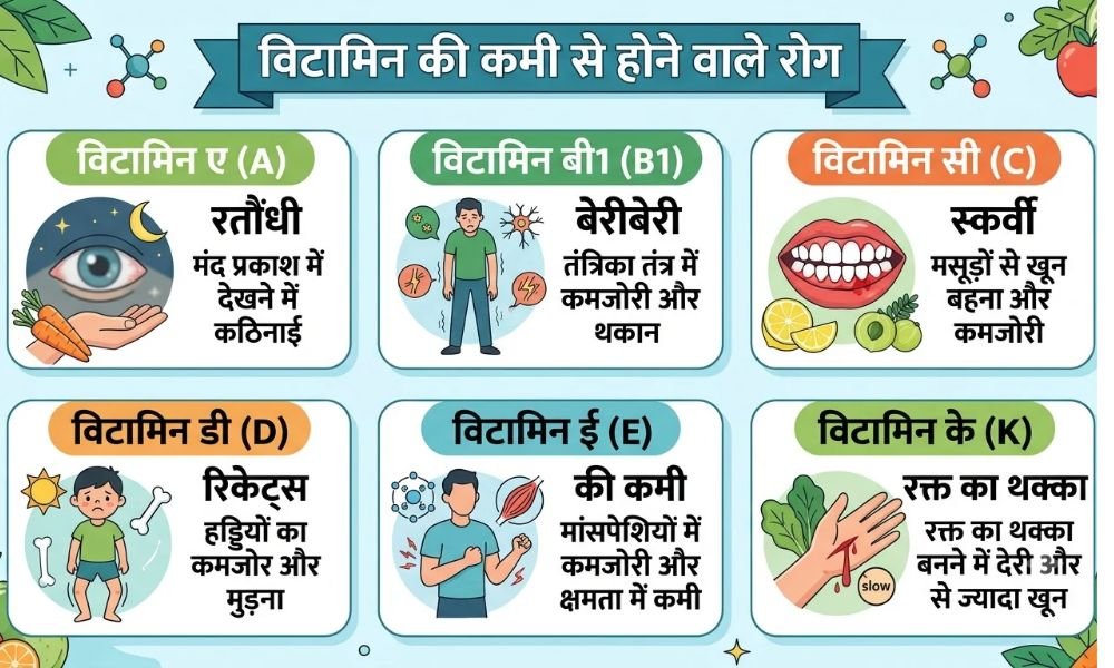 Vitamins Deficiency Diseases in Hindi